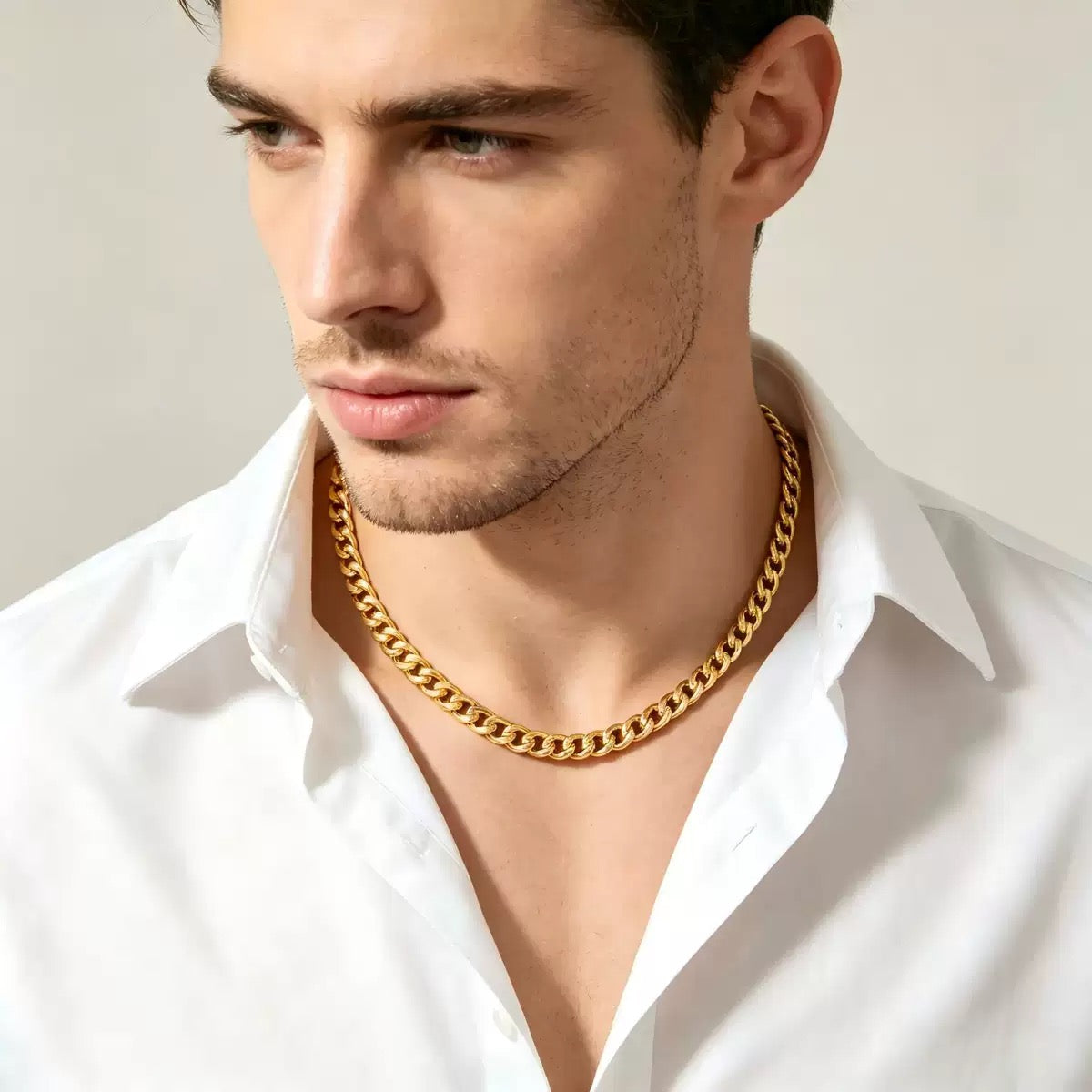Lucjewelry Signature Piece: "Old Money" Style Unisex Collarbone Chain β "Strike It Rich" Gold Necklace