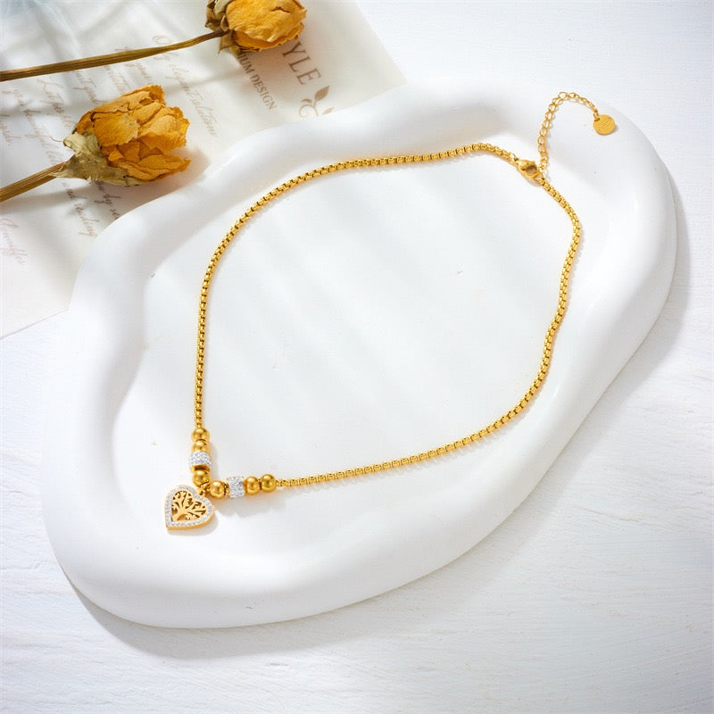 14K Gold Eternal Heart Necklace