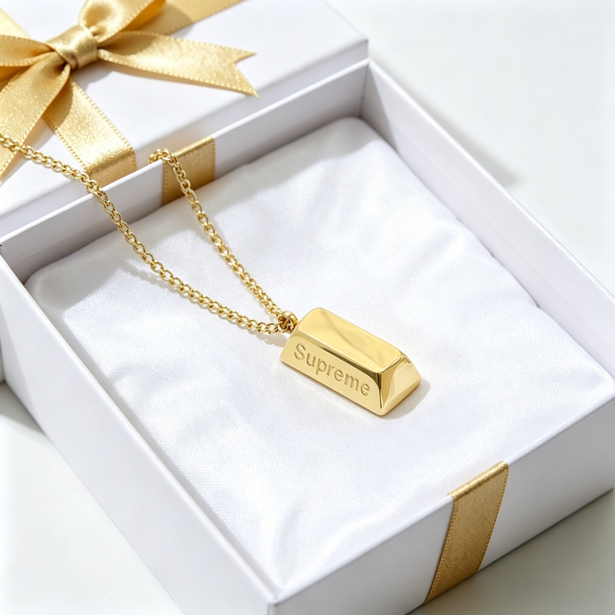 14K Gold Bar Pendant Necklace – Minimalist Everyday Gold Necklace