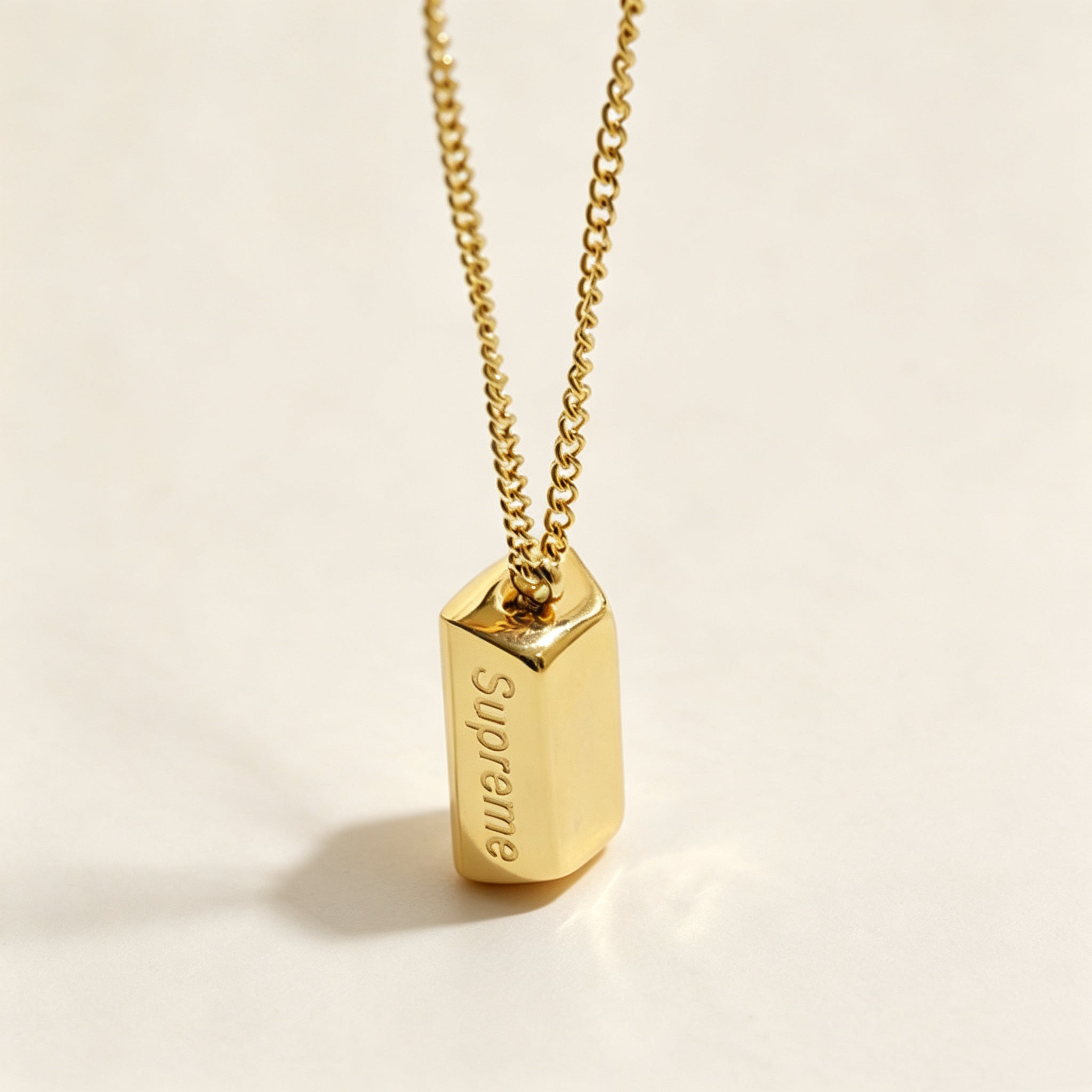 14K Gold Bar Pendant Necklace – Minimalist Everyday Gold Necklace