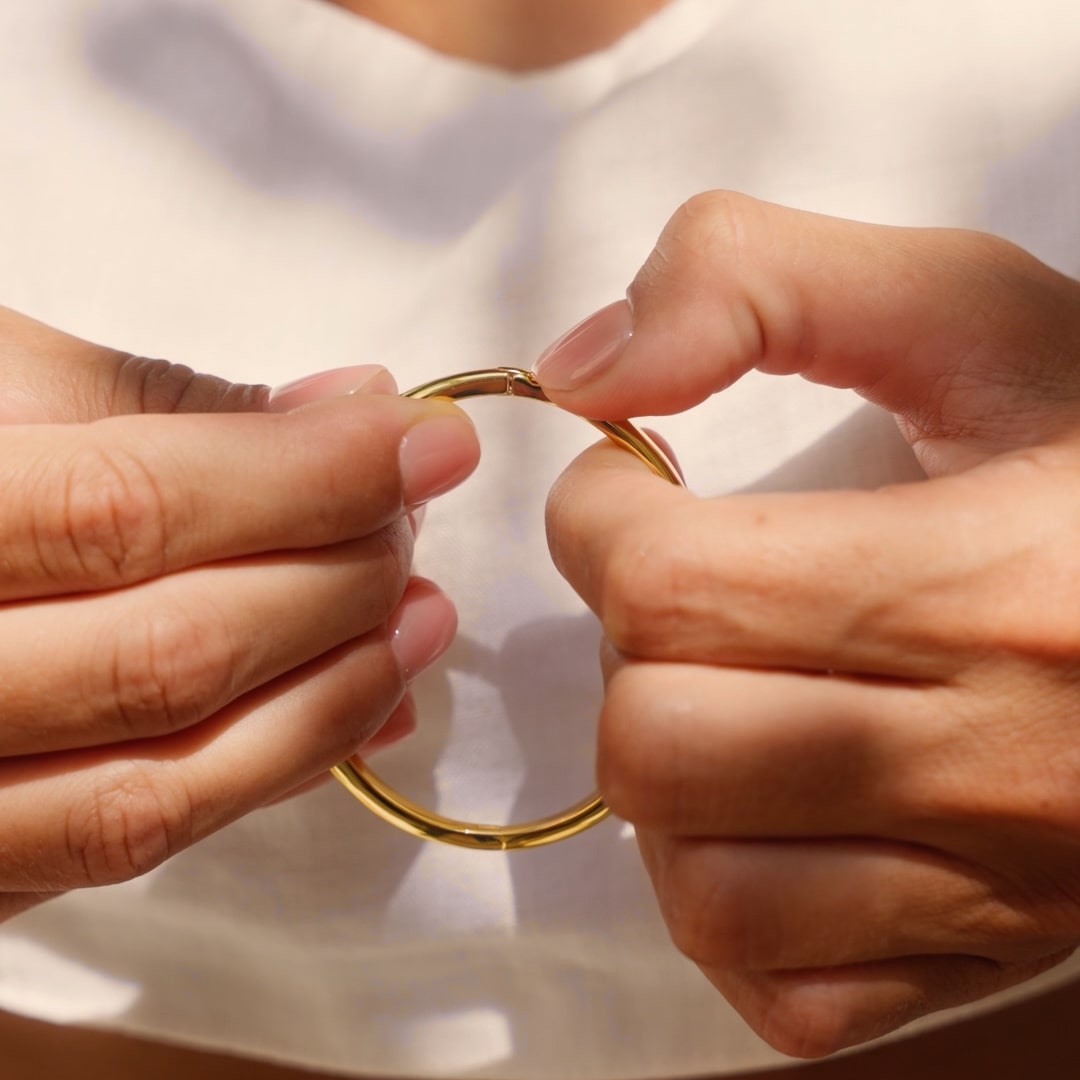 Gold Organic Bangle S - Aelia